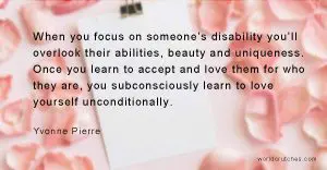 Yvonne Pierre empowering quote about disability